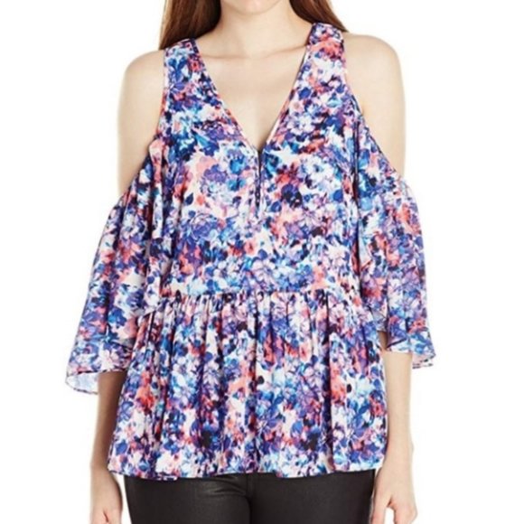 Rebecca Minkoff Tops - NWT Rebecca Minkoff Gabby Top Floral Cold Shoulder